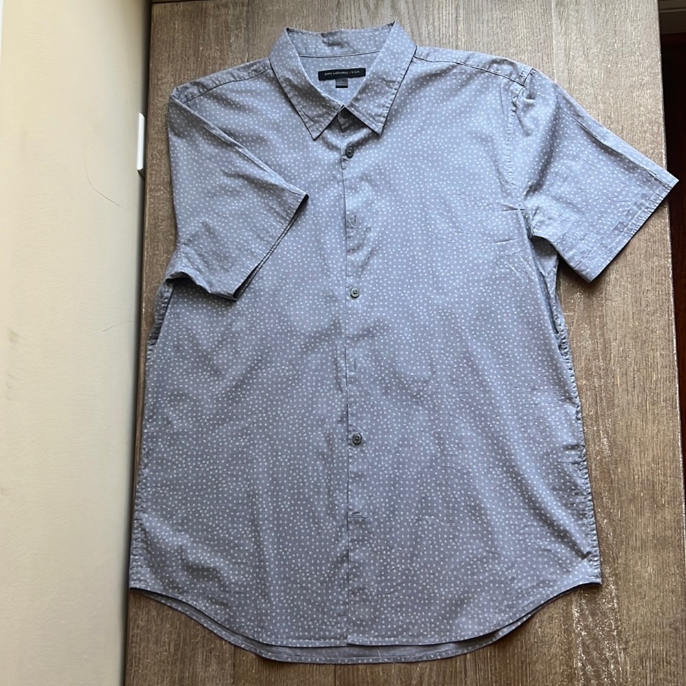 EUC John Varvatos Star USA Short Sleeve Cotton Stretch Button-down Shirt